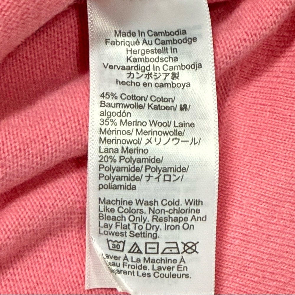 J.Crew Teddie Merino Wool Blend Crewneck Sweater Pink Size S EUC - Picture 4 of 4